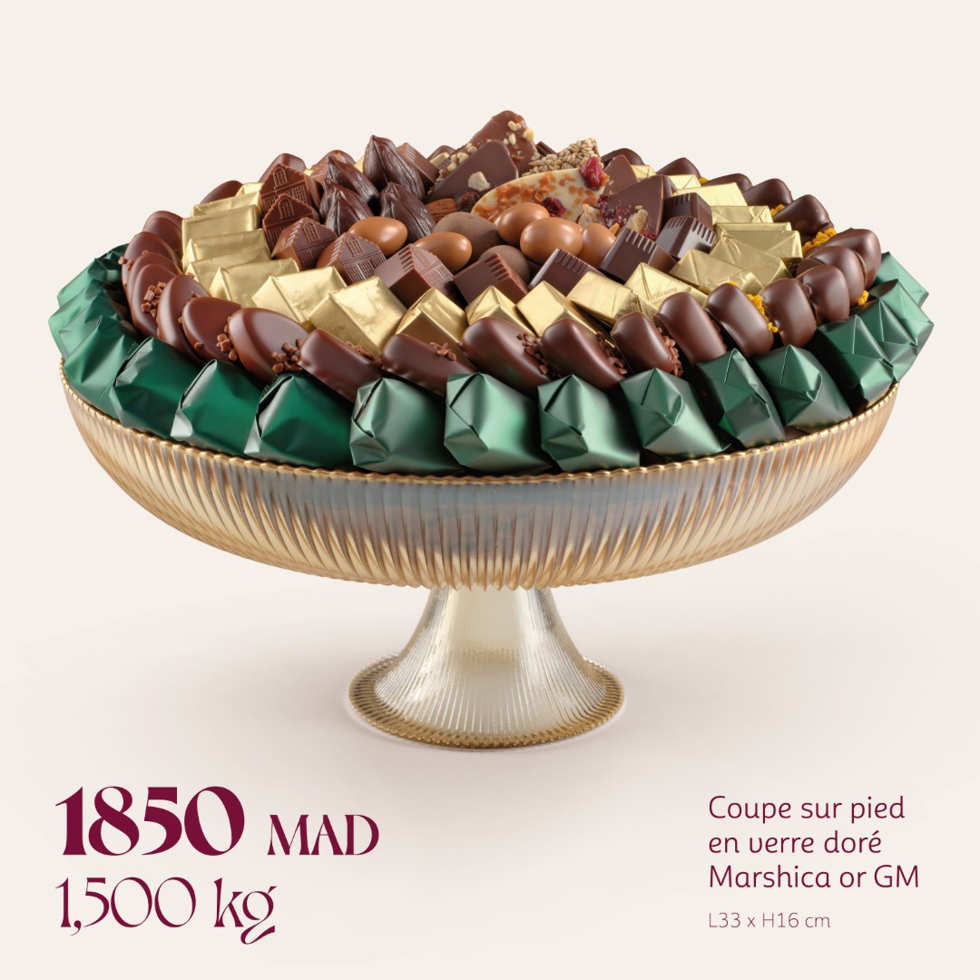 Coupe sur pied en verre doré Marshica or